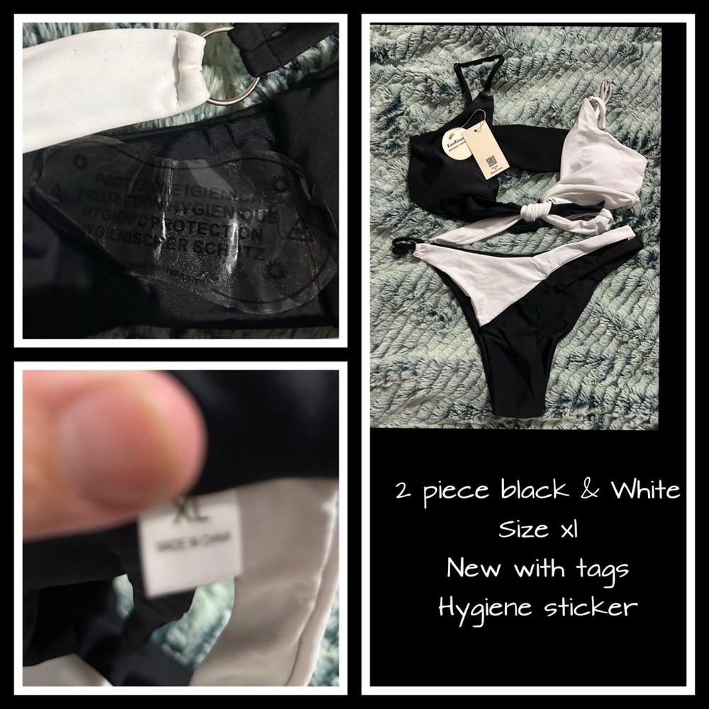 Black and White Women's swim bikini Set